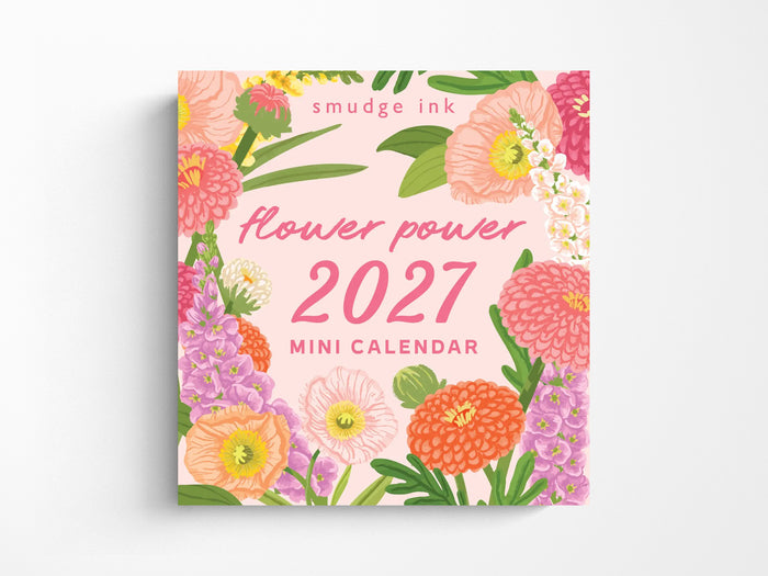 2027 Flower Power Mini Calendar