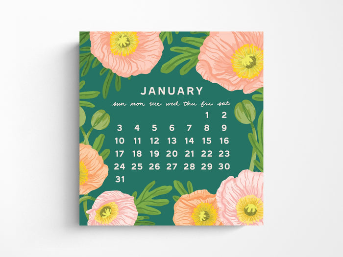 2027 Flower Power Mini Calendar