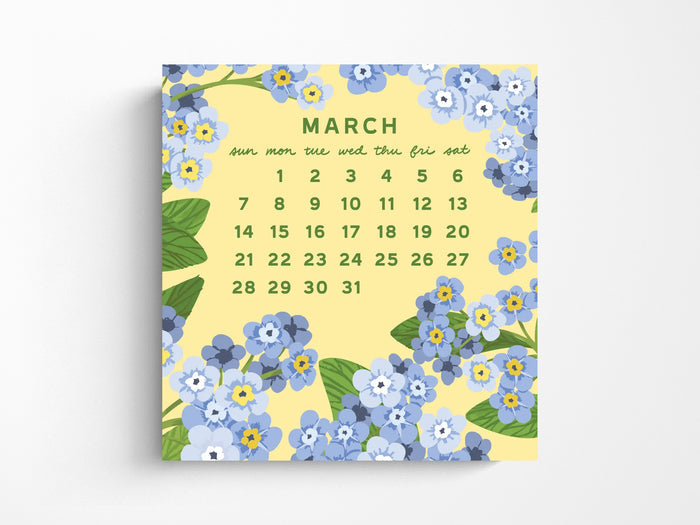 2027 Flower Power Mini Calendar