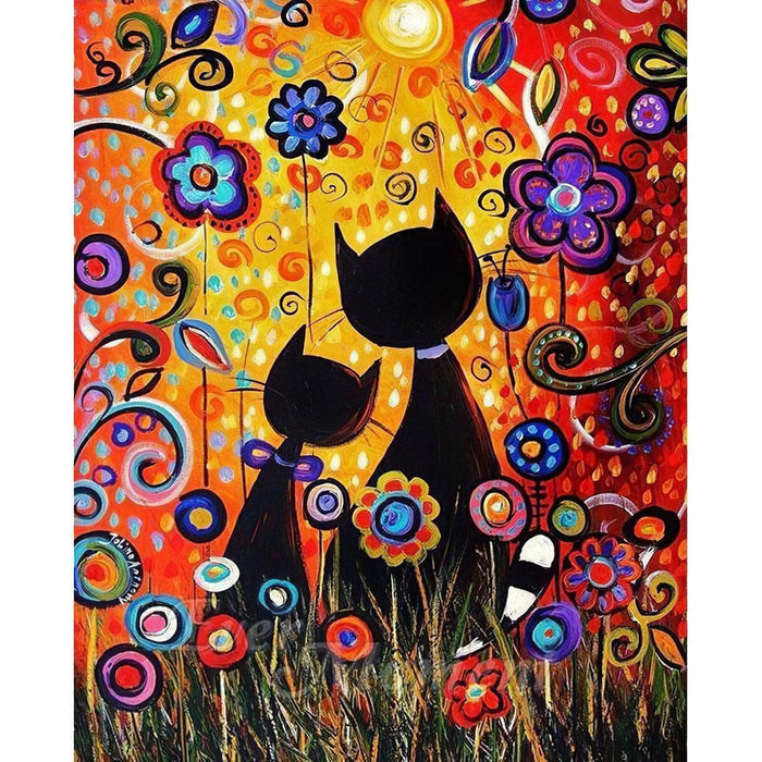 Abstract Cat Diamond Painting Diamond Art Kit