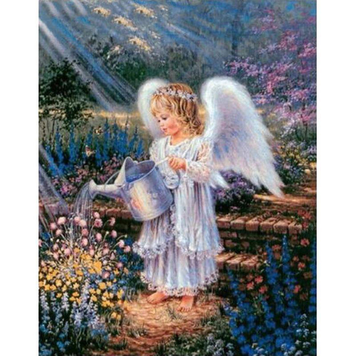 Angel Girl Giving Water To Trees Diamond Painting Diamond Art Kit