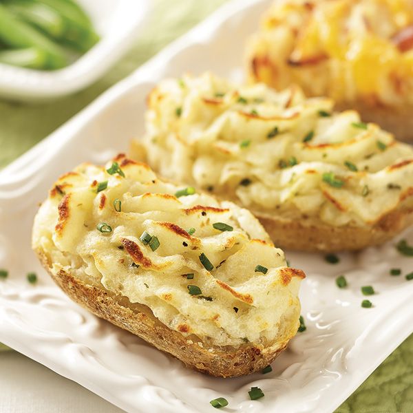 Sour Cream & Chive Twice Baked Potatoes