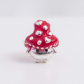 Berloque Separador Cogumelo Vermelho Prata 925