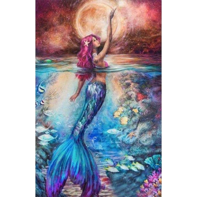 Blue Mermaid Diamond Painting Diamond Art Kit