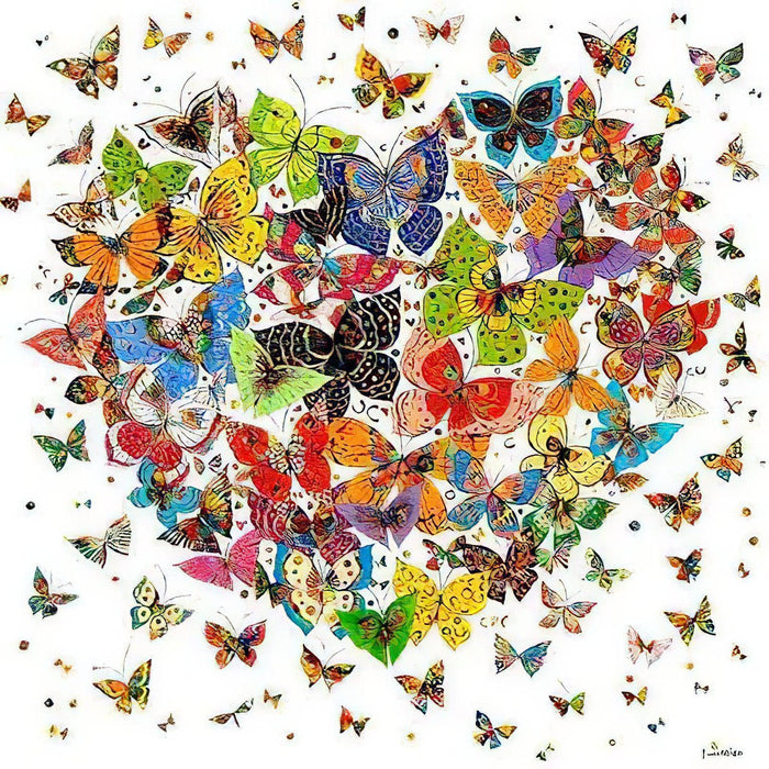 Bouquet Of Flowers In The Heart Shape Diamond Painting Diamond Art Kit