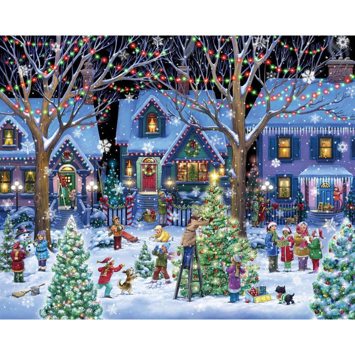 Christmas Snow House Tree Diamond Painting Diamond Art Kit