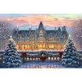 Christmas Tree Winter Snowy Mansion Diamond Painting Diamond Art Kit