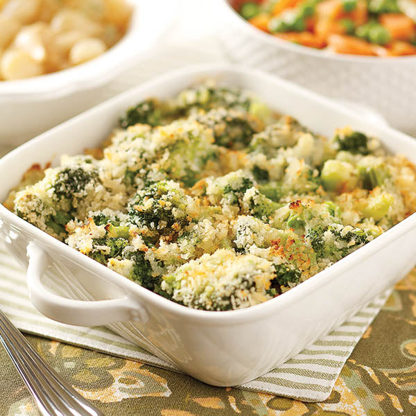 Broccoli-Parmesan Gratin (bottom left)