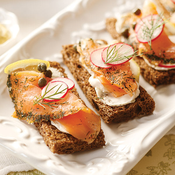 Ducktrap River Gravlax Style Smoked Salmon, Four 4 oz. Packs, 1 lb. total