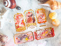 Gold Foil Coral Ticket Washi Tape