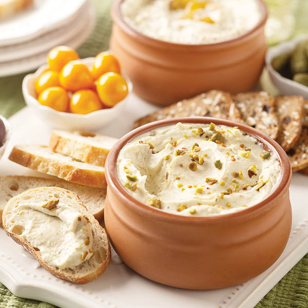 Gourmet Cheese Spreads - Blue Cheese with Fig Compote and Pistachios