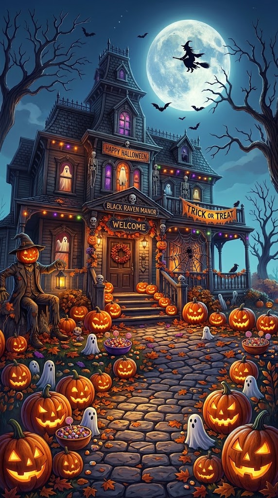 Halloween Night Manor (Made in USA | Ships From USA)