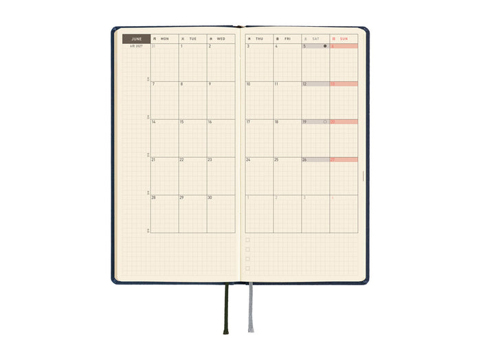 Hobonichi Techo Weeks 2027 - Colors: Midnight Blue
