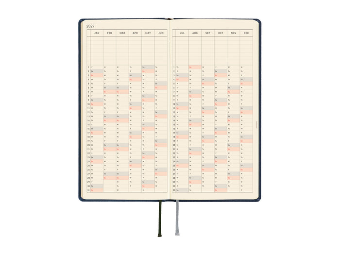 Hobonichi Techo Weeks 2027 - Colors: Midnight Blue