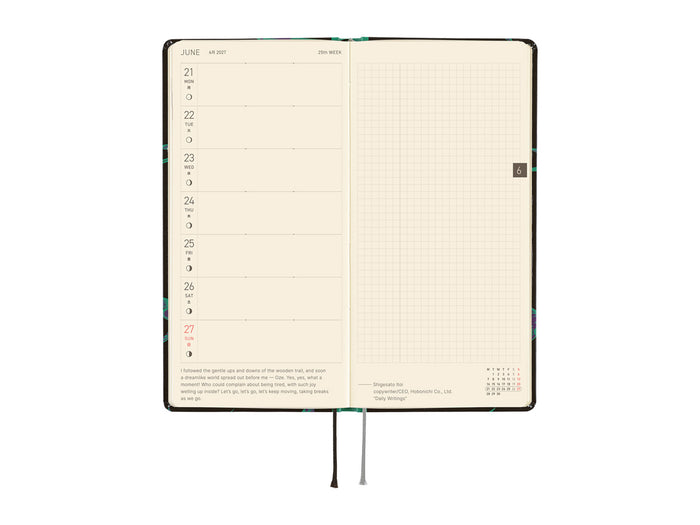 Hobonichi Techo Weeks 2027 - Natal Design: Lucky Swallow