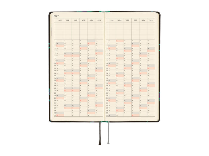 Hobonichi Techo Weeks 2027 - Natal Design: Lucky Swallow
