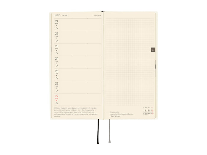 Hobonichi Techo Weeks 2027 - White Line: Ivory