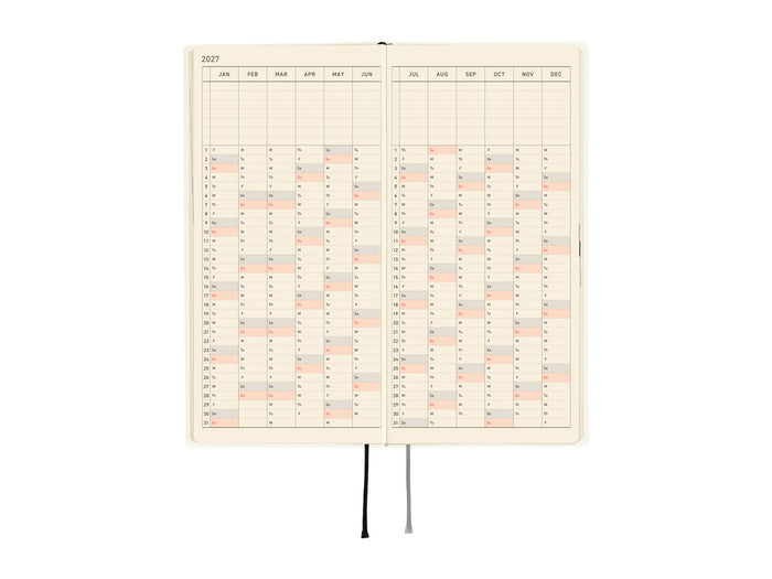 Hobonichi Techo Weeks 2027 - White Line: Ivory
