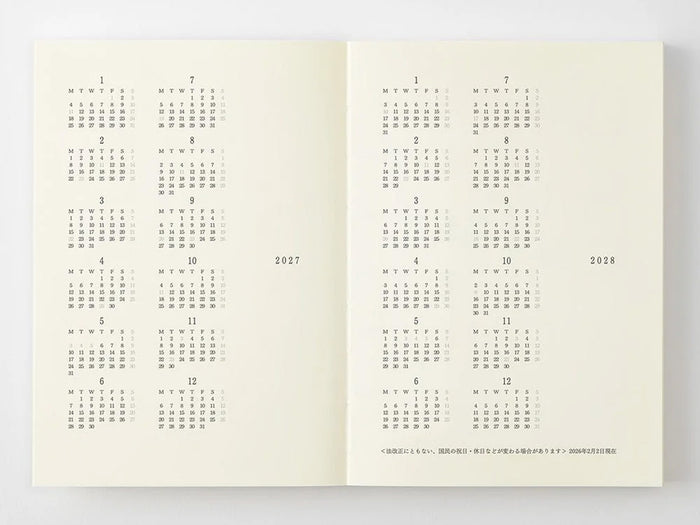 MD Notebook Monthly Diary A6 2027