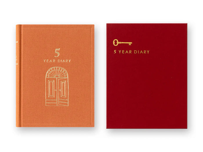 Midori 5 Year Diary Mini Gate - Red