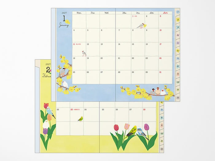 Midori Pocket Diary Mini Bird 2027