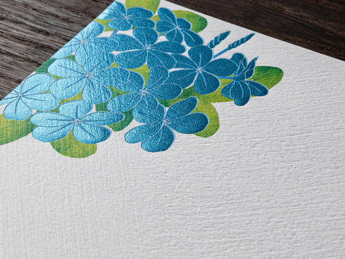 Midori Seasonal Letter Pad - 027 Foil-Stamping Plumbago