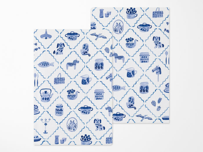 Midori Yuru Log Notebook B6 - Blue Nordic