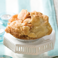 A mini apple pie ready to eat