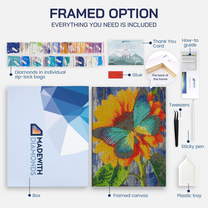 Kitten Diamond Painting Kit Framed Option