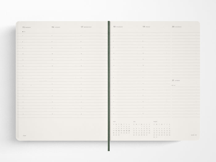Moleskine 15 Month 2027 Weekly Planner - Myrtle Green Soft Cover