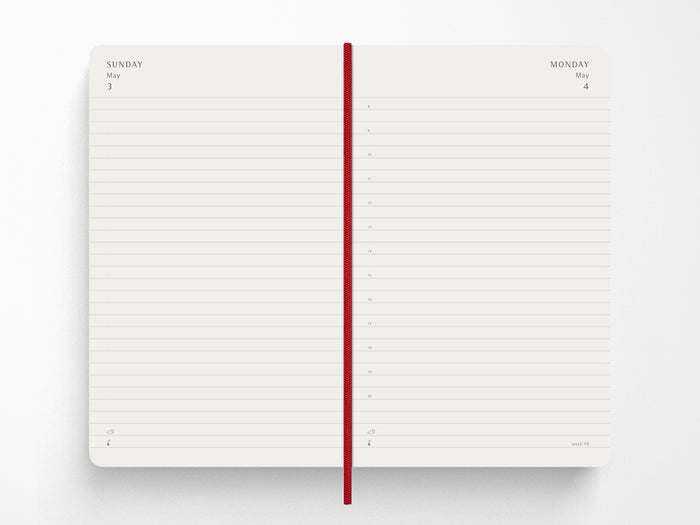 Moleskine 2027 Daily Planner - Scarlet Red Hardcover