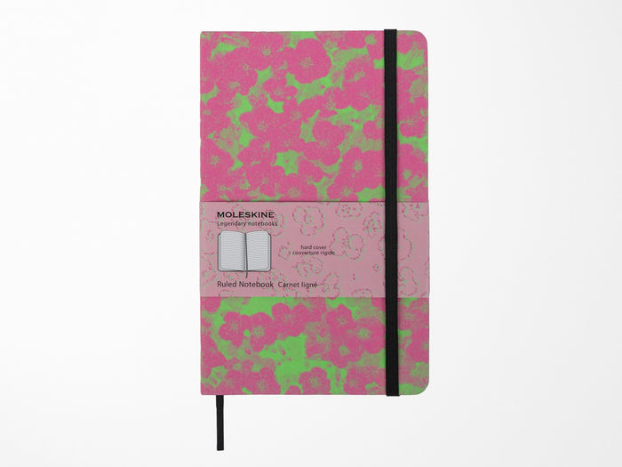 Moleskine Fluorescent Floral Limited Edition Notebook - Pink & Green