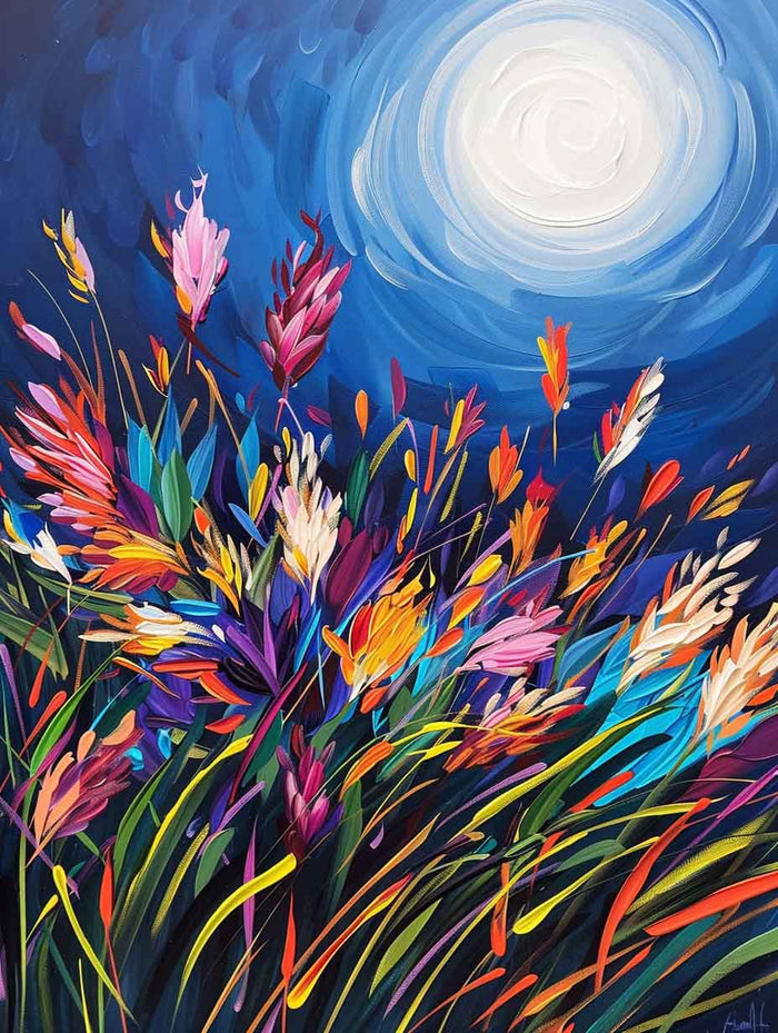 Moonlit Wildflower Meadow