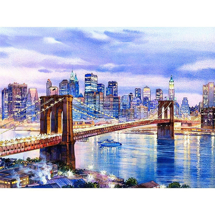 Morning City Bridge Diamond Painting Diamond Art Kit