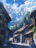Mountain Village in Spring