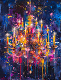 Neon Splatter Chandelier