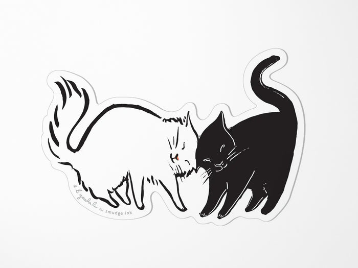 Nuzzling Cats Vinyl Sticker