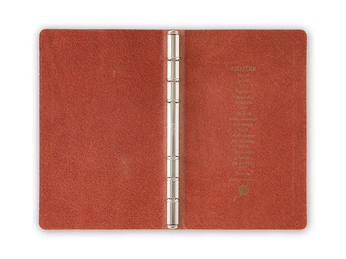 PLOTTER Limited Edition LISCIO Red Leather 6 Ring Leather Binder with Accessories - Bible