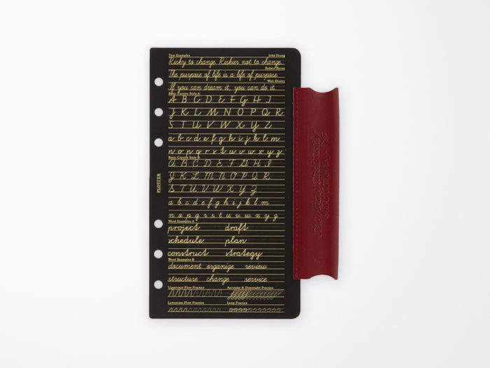 PLOTTER Limited Edition LISCIO Red Leather 6 Ring Leather Binder with Accessories - Bible