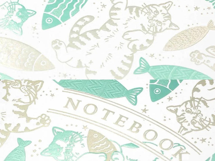Rokkaku Cat Art Collection Ring Notebook - Fish