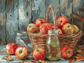 Rustic Apple Basket - Diamond Painting Kit