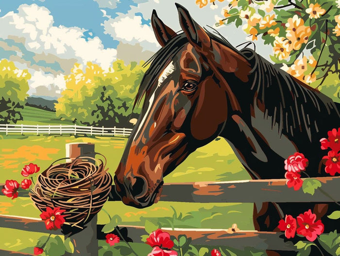 Rustic Farm Horses