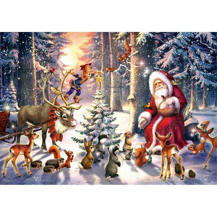 Santa's Pets Diamond Painting Diamond Art Kit