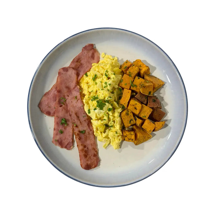 Scrambled Eggs with Turkey Bacon and Potato Breakfast Meal Prep Ottawa