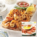 Seafood Cocktail Collection featuring Grilled Shrimp Cocktail (main) and Cocktail Crab Claws (inset)