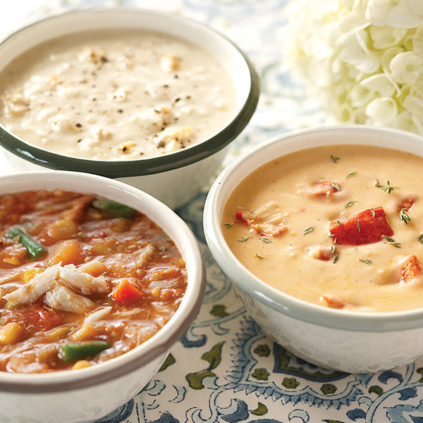 Seafood Soup Sampler — frozen soup delivered nationwide by Mackenzie