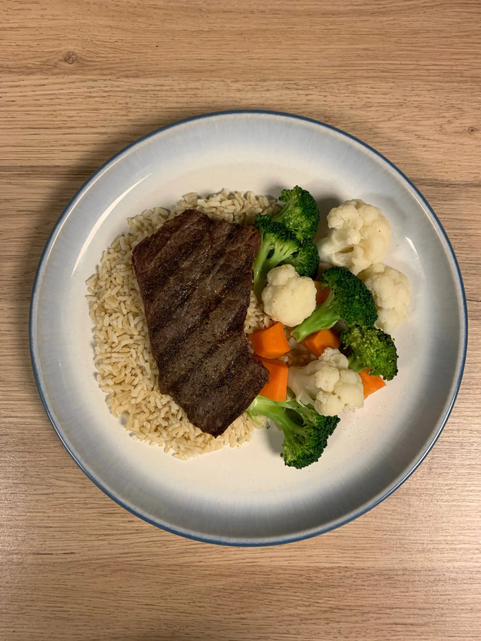 Steak, Brown Rice, Mixed Vegetables Meal Meal Prep Ottawa