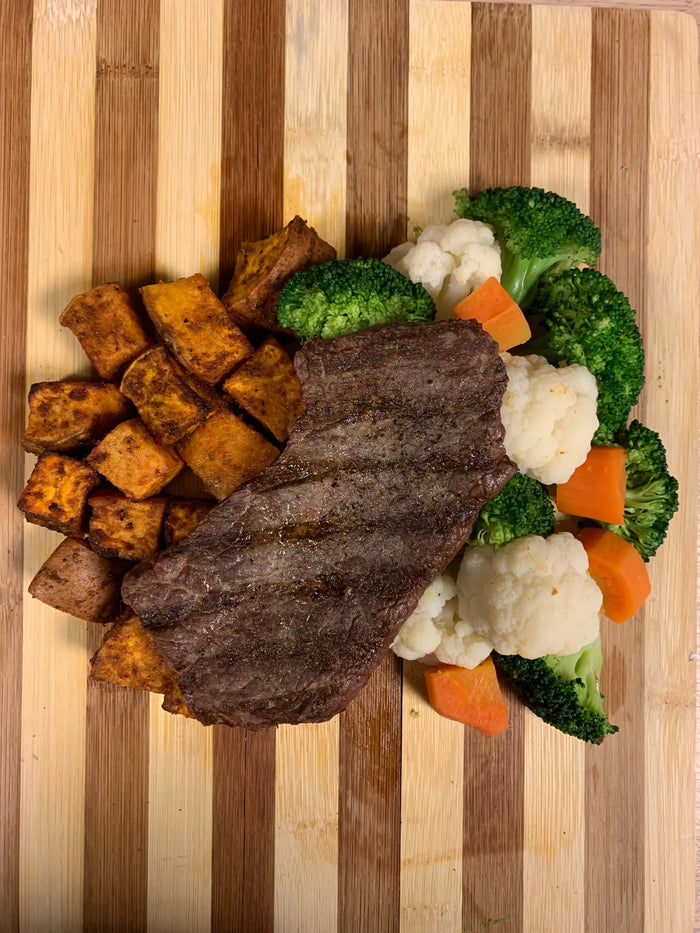 Steak, Sweet Potato, Mixed Vegetables Meal Meal Prep Ottawa