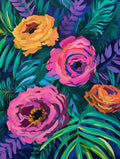 Tropical Neon Blooms