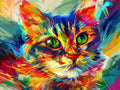 Vibrant Rainbow Cat